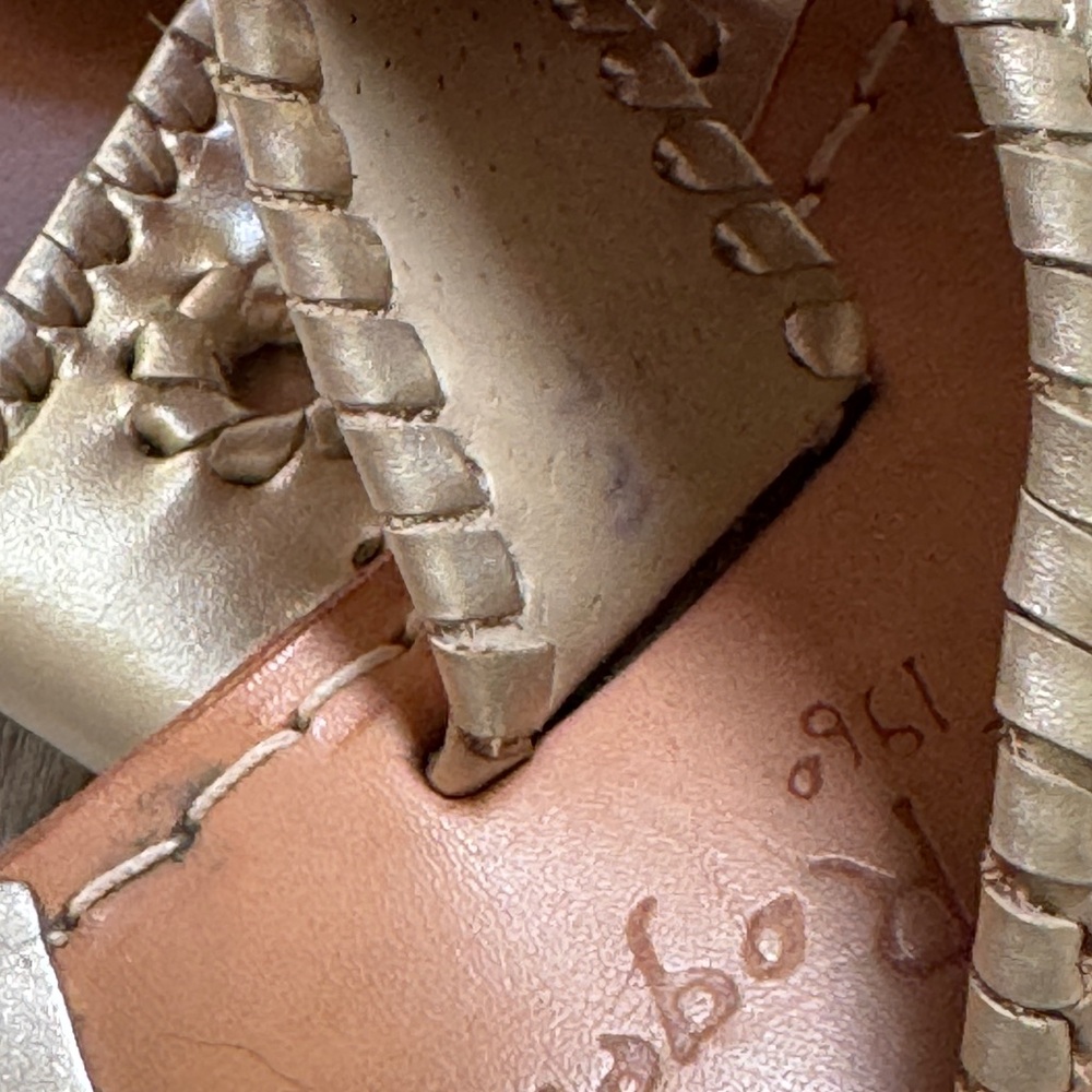 Jack Rogers Metallic and Tan Sandals - Picture 3 of 4